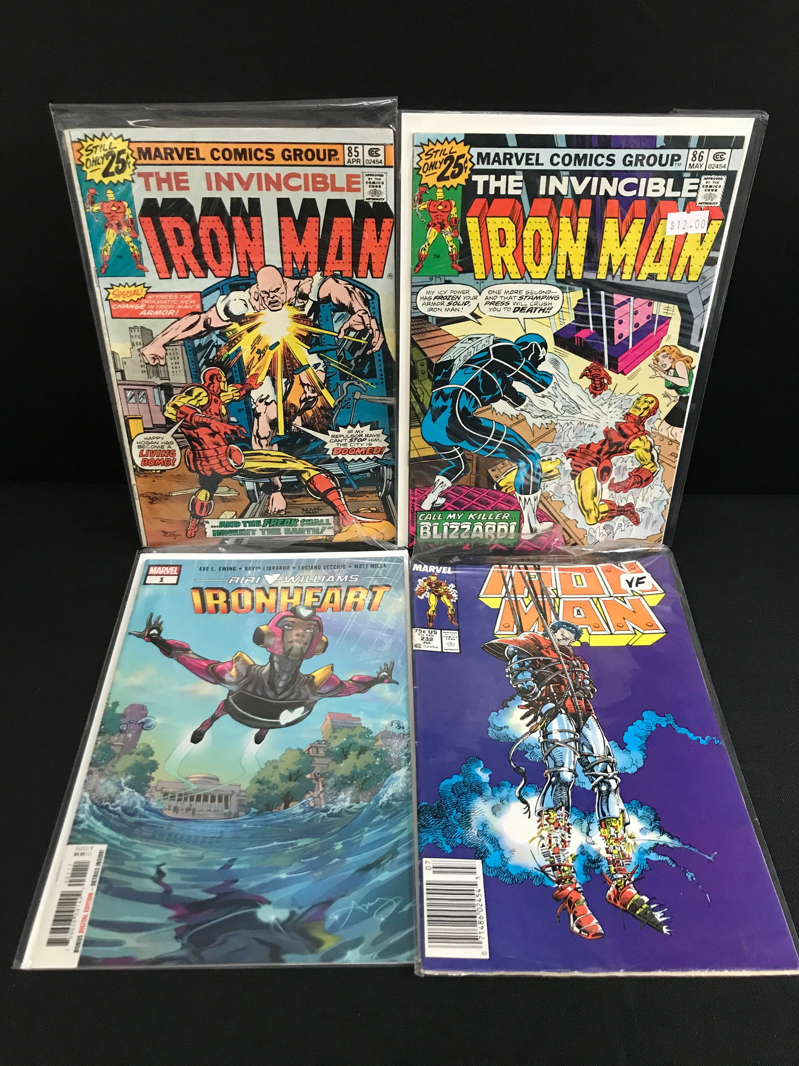 LOT OF 4 IRON MAN COMICS - MARVEL COMICS: Prices are in Canadian dollars