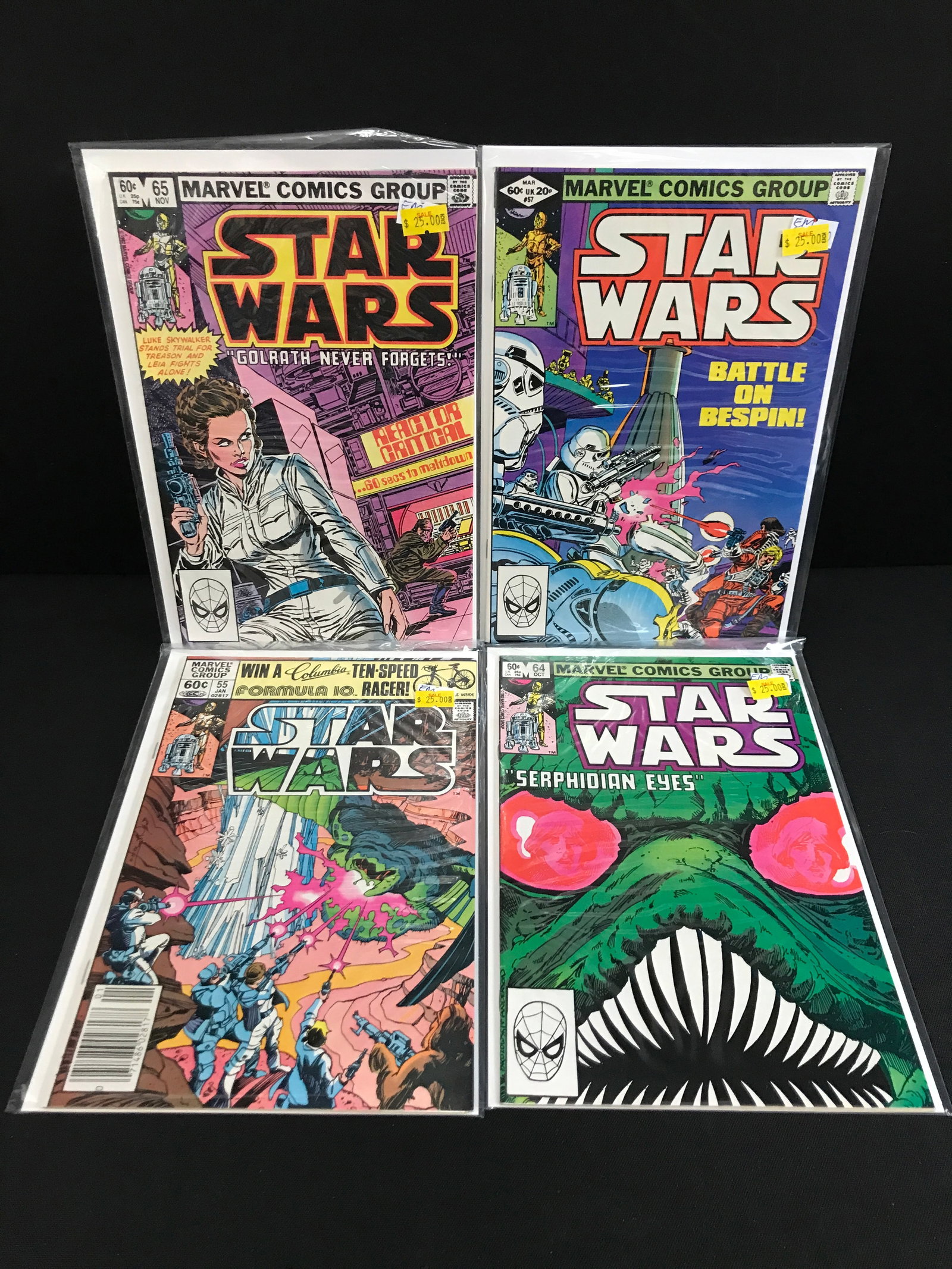 LOT OF 4 STAR WARS COMICS - MARVEL COMICS: Prices are in Canadian dollars