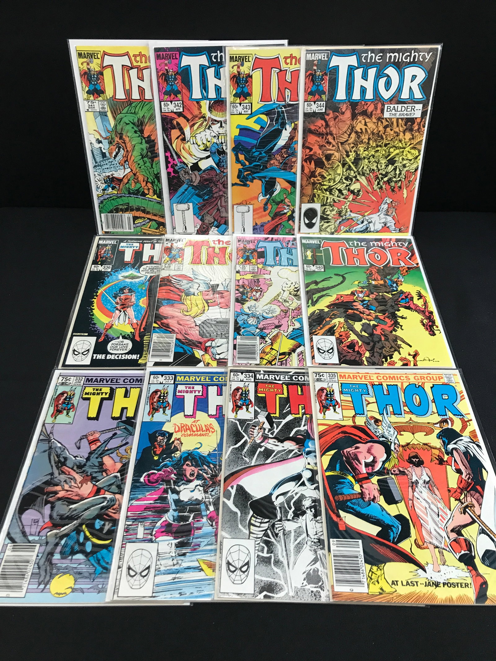 LOT OF 12 THE MIGHTY THOR COMICS - MARVEL COMICS (1 of 1)
