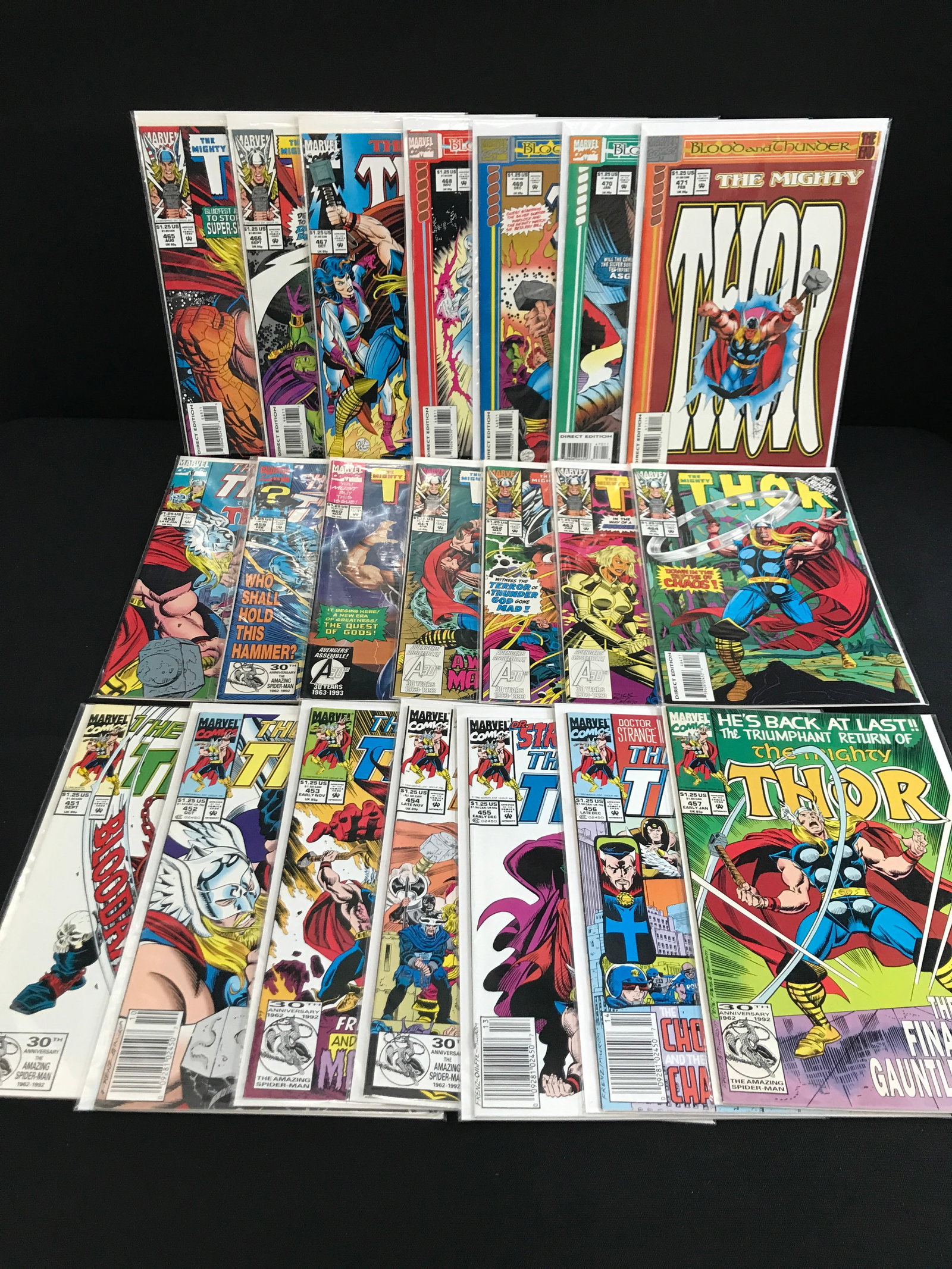 LARGE LOT OF THE MIGHTY THOR COMICS - MARVEL COMICS: Prices are in Canadian dollars