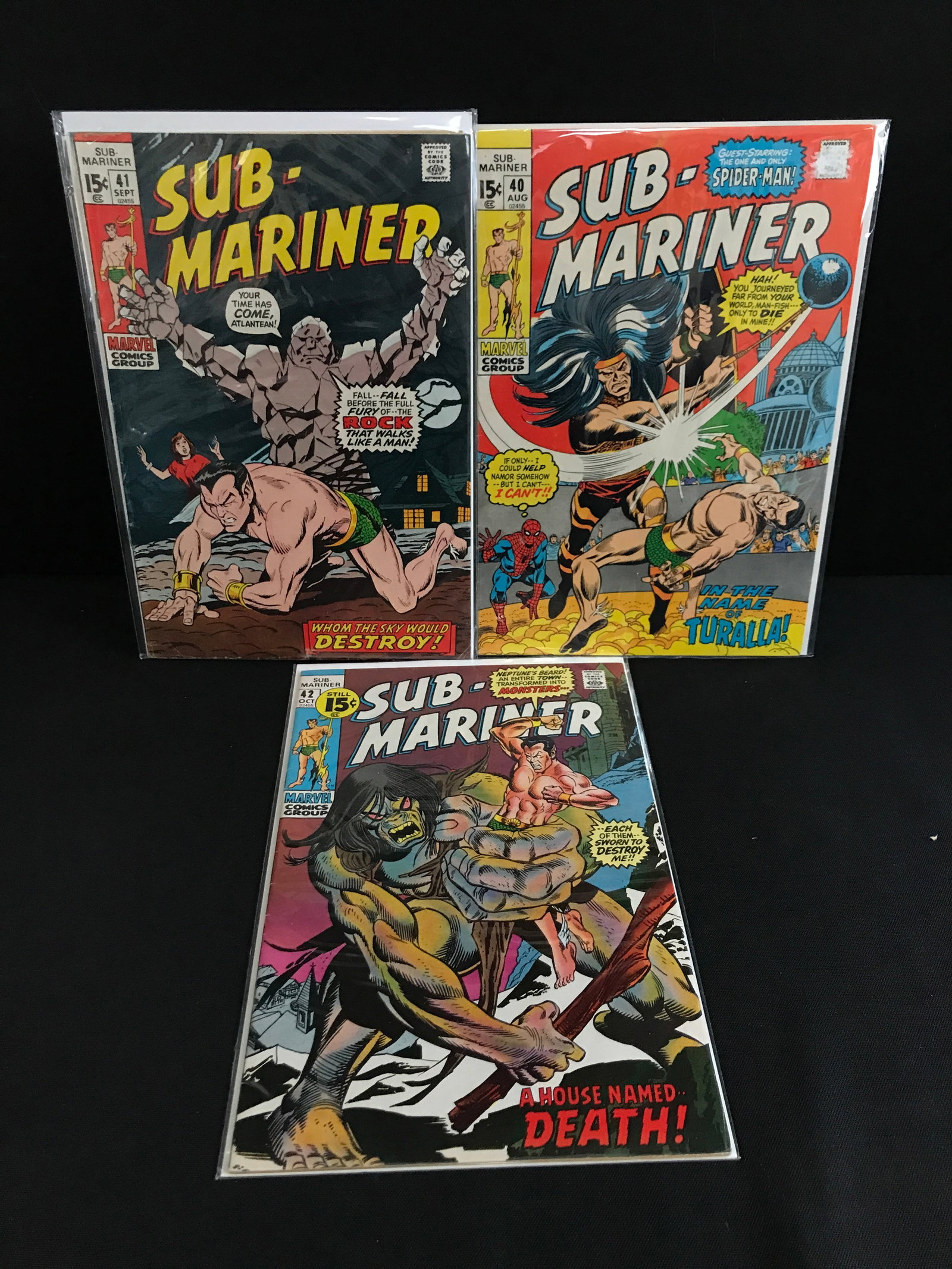 LOT OF 3 SUB-MARINER COMICS #40 - #42 - MARVEL COMICS (1 of 1)