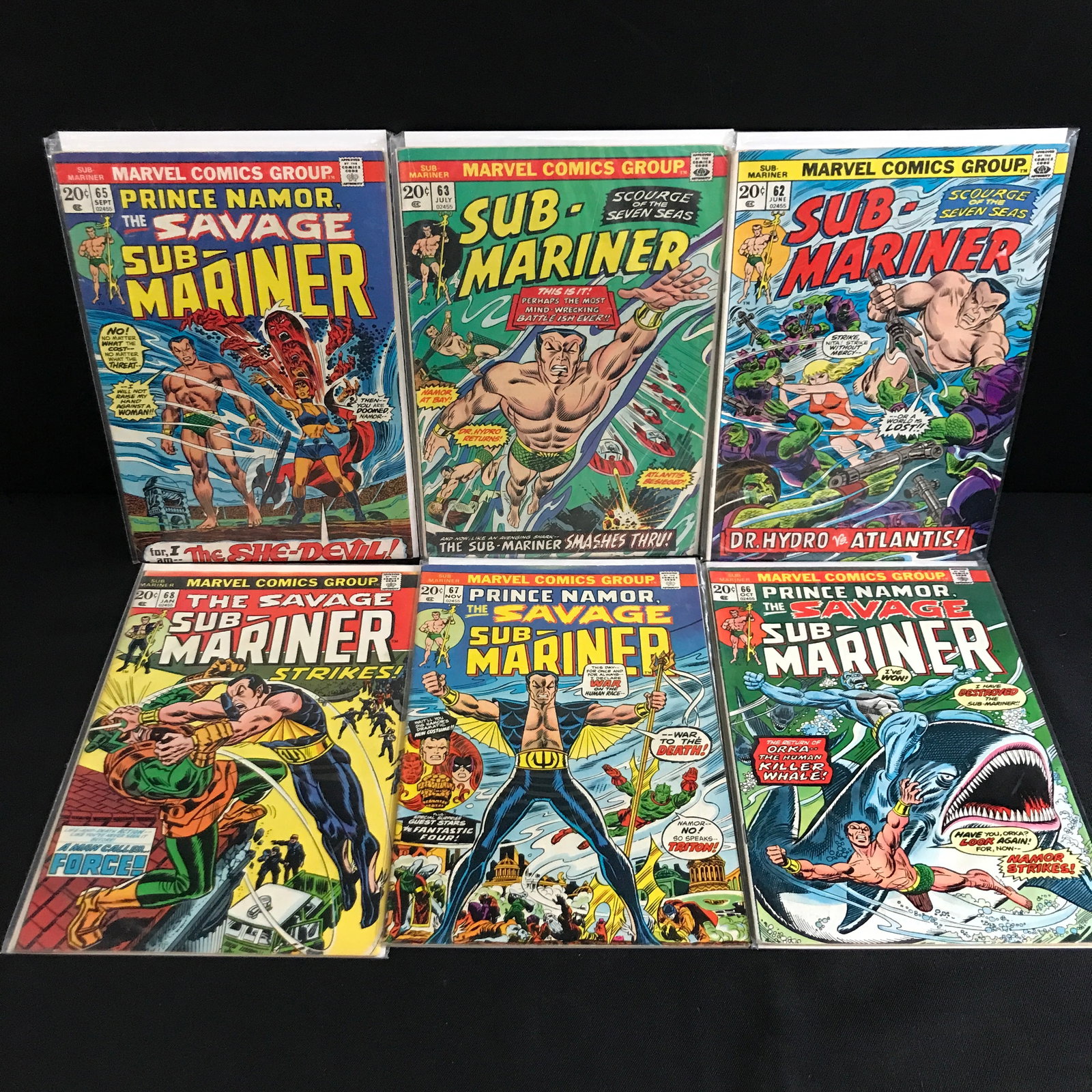 LOT OF 6 SUB-MARINER COMICS - MARVEL COMICS (1 of 1)