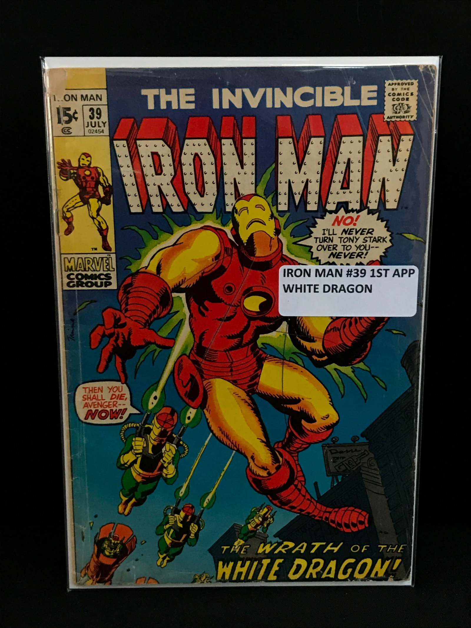THE INVINCIBLE IRON MAN #39 1ST APP WHITE DRAGON - MARVEL COMICS: Prices are in Canadian dollars