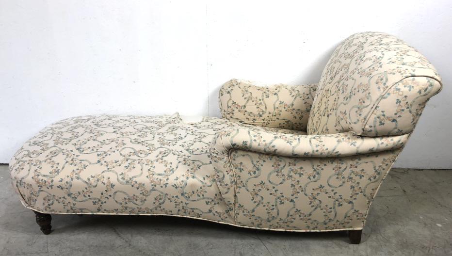 George Smith style chaise lounge: 32"h x 71"w x30"d Condition, needs recovering
