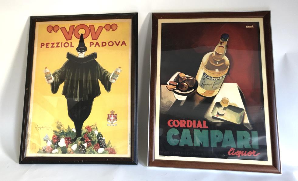 Two framed posters Campari and Vov (1 of 11)