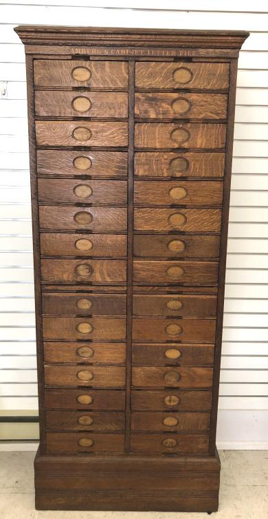 Amberg's oak  letter file cabinet (1 of 7)