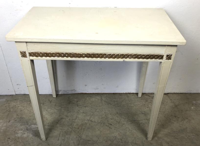 White painted Swedish table with gilt decoration (1 of 5)