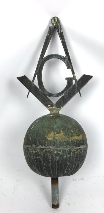 Copper and metal Masonic finial (1 of 7)