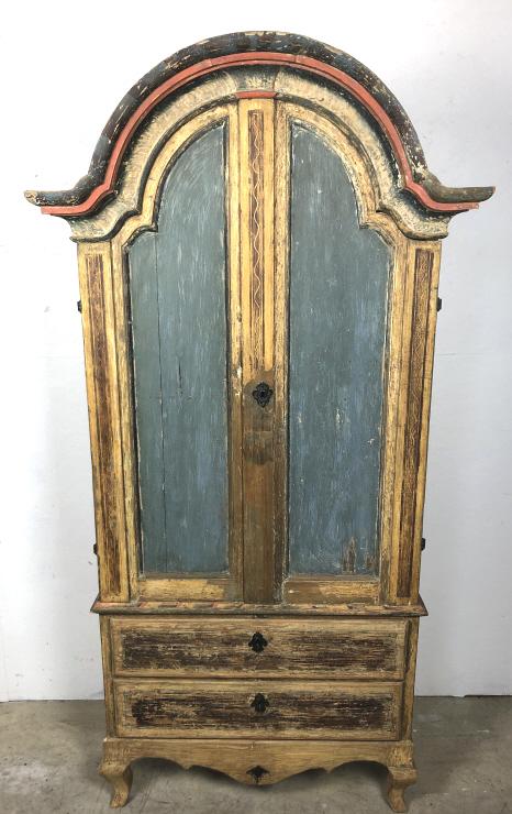 Swedish painted corner cabinet (1 of 7)