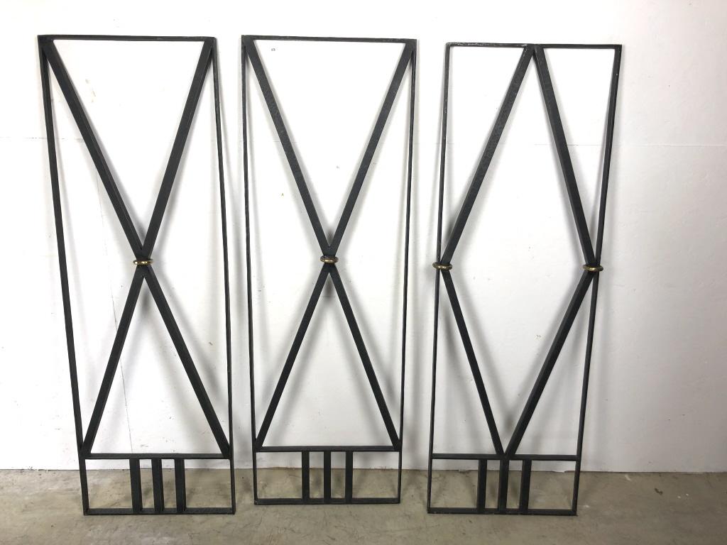 3 patinated and gilt metal architectural elements (1 of 5)