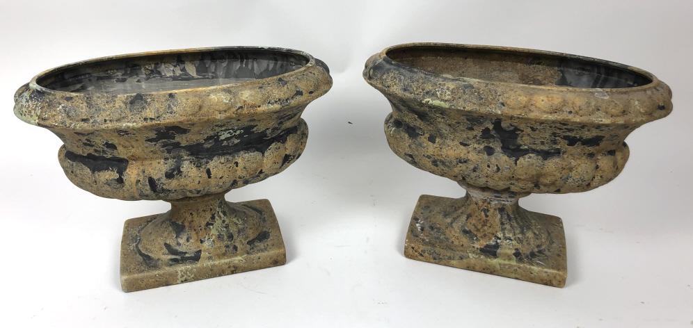 Pair of ceramic urn form planters (1 of 5)