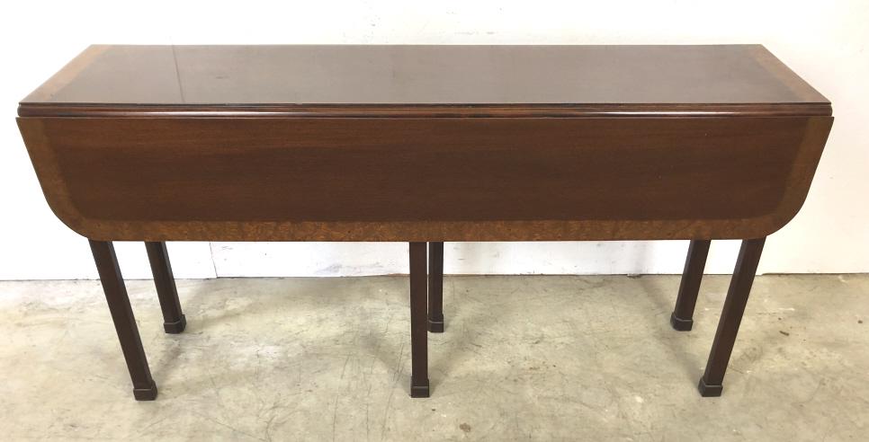 Mahogany and cross banded drop leaf table (1 of 4)