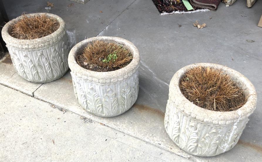 3 Portland cement planters (1 of 3)