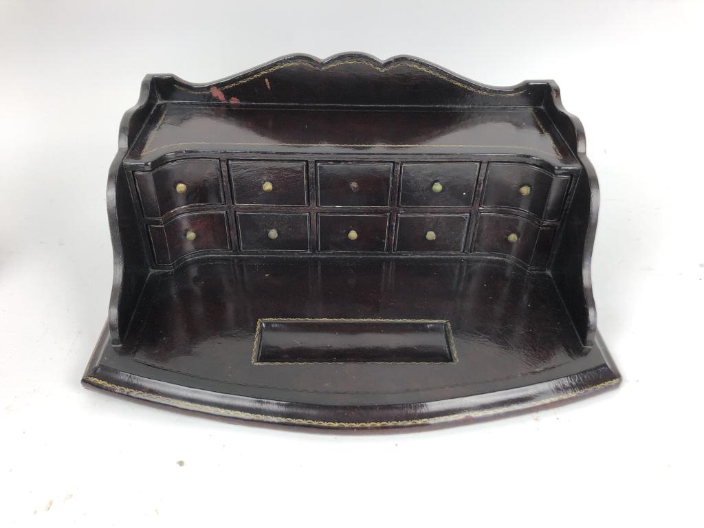 Leather-clad table-top desk (1 of 7)