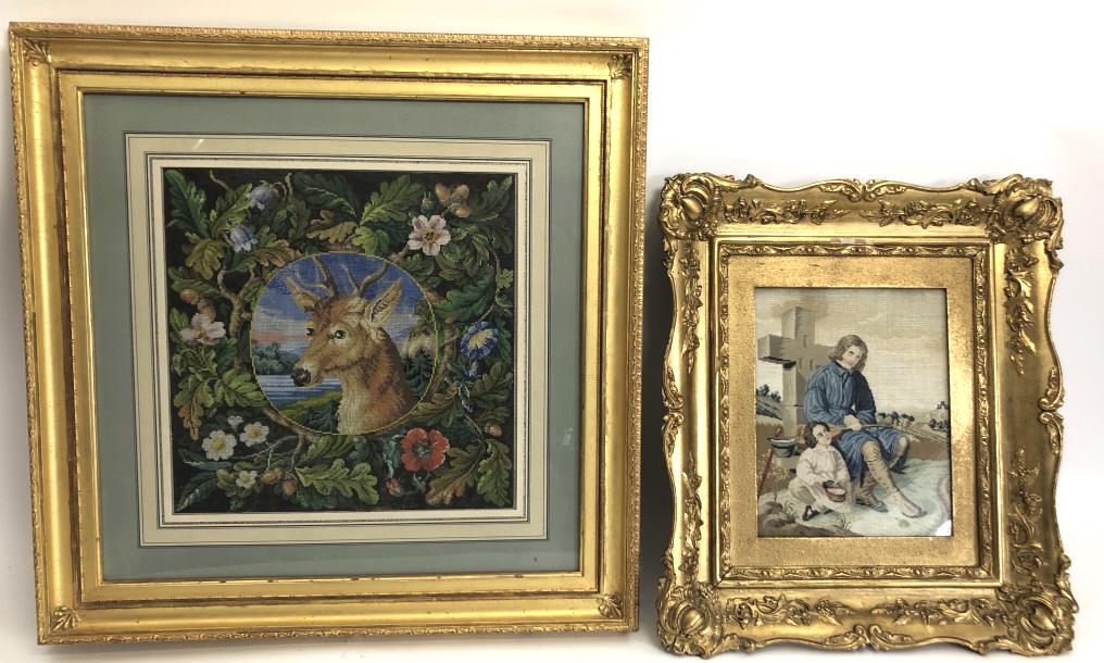 2 framed needle point pictures (1 of 7)