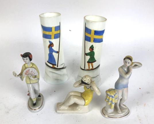 3 Art Deco style porcelain figures (1 of 11)