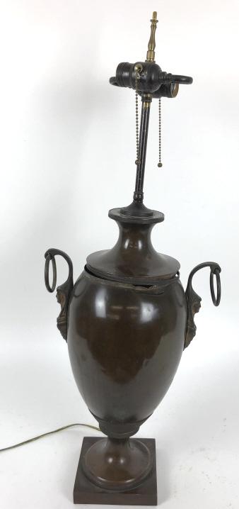 Neoclassical style copper urn form lamp (1 of 4)