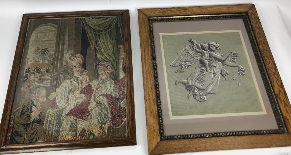 2 Framed needle points pictures (1 of 5)