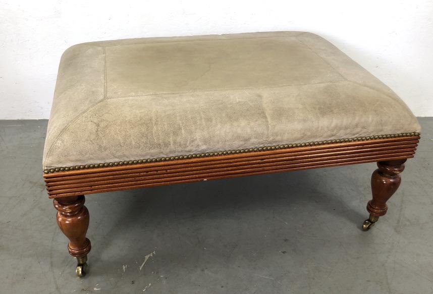 Regency style mahogany ottoman (1 of 4)