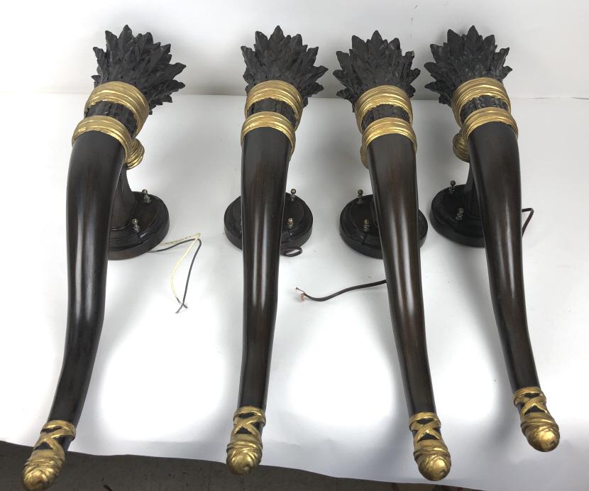 Set of 4 Neoclassical style composition sconces (1 of 7)