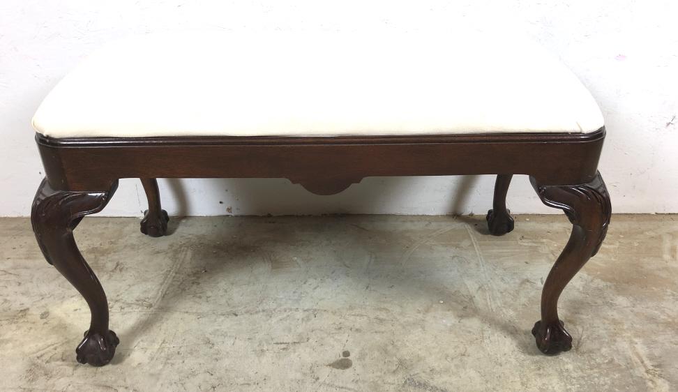 Georgian style mahogany bench (1 of 4)