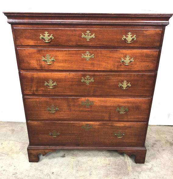 American maple 5 drawer chest (1 of 9)