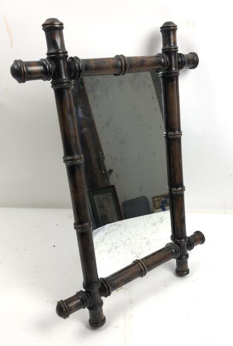 Italian faux bamboo table mirror (1 of 4)