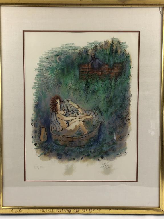 Ruvien Robins "the Bath" lithograph (1 of 8)
