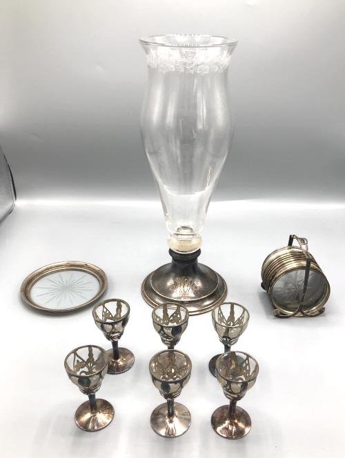 Hawkes sterling silver and crystal vase (1 of 7)