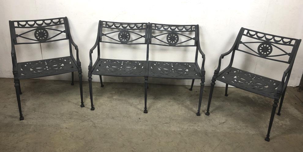 3 piece metal patio set (1 of 7)