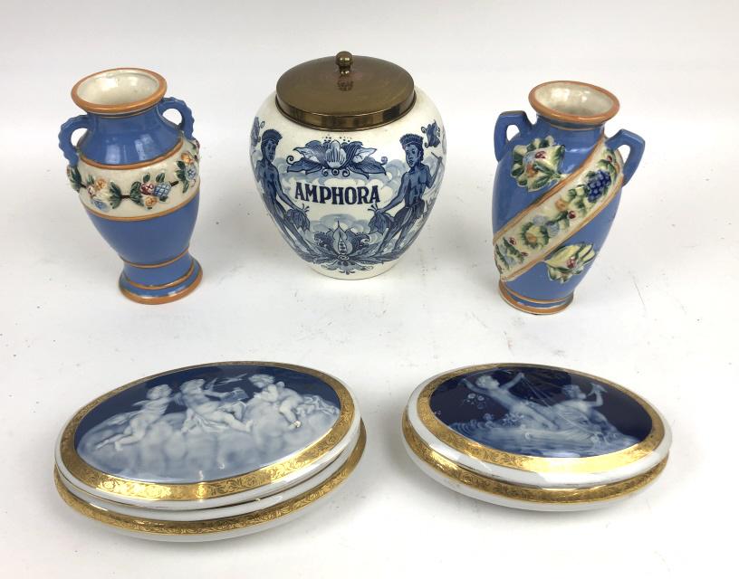 Two pate sur pate style lidded boxes (1 of 9)