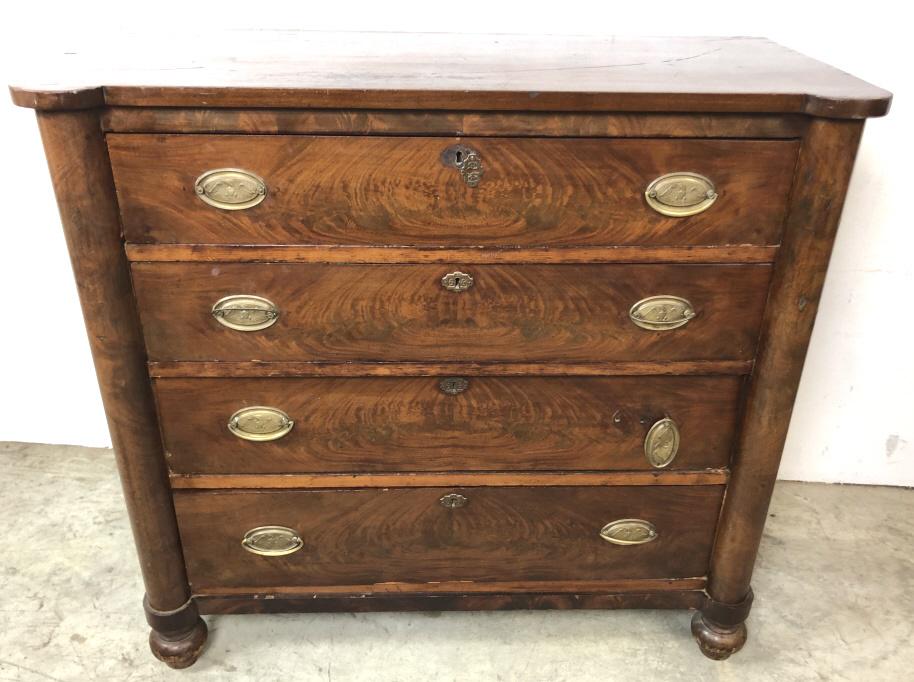 American mahogany 4 drawer chest (1 of 6)