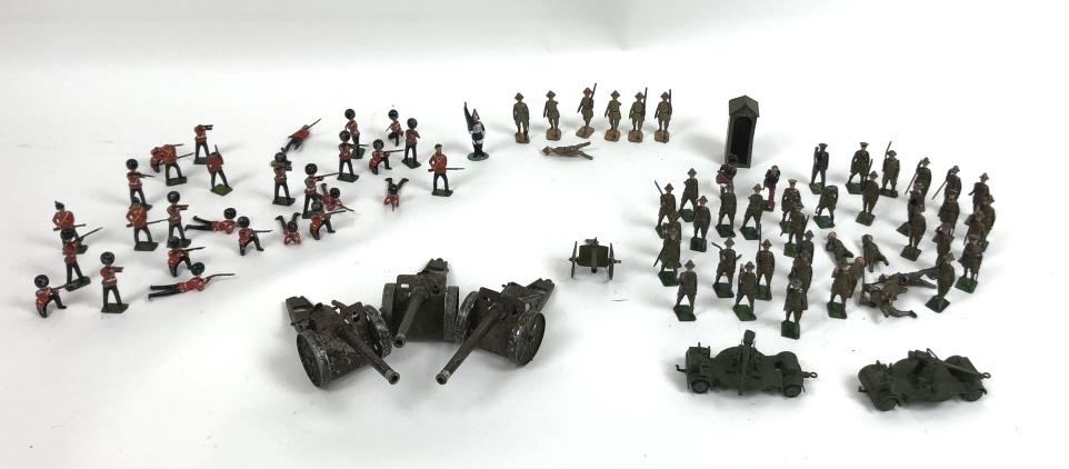Miscellaneous group of toy soldiers and canons (1 of 7)