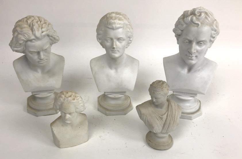 Group of 5 bisque busts (1 of 13)