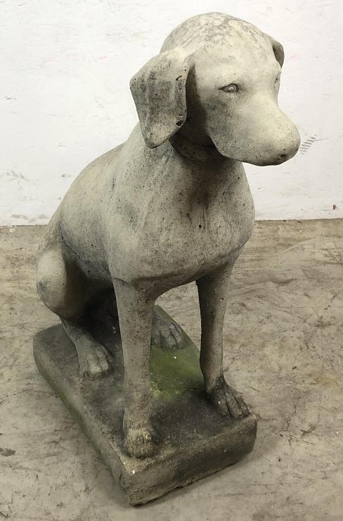 Portland cement statue of dog (1 of 6)