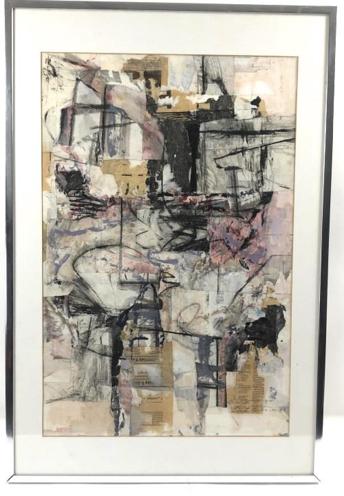 Renee Ritter: Form of Forty Mixed media, signed (lr) dated 1981 Sight 291/4"h x 19 1/4"w Condition, good