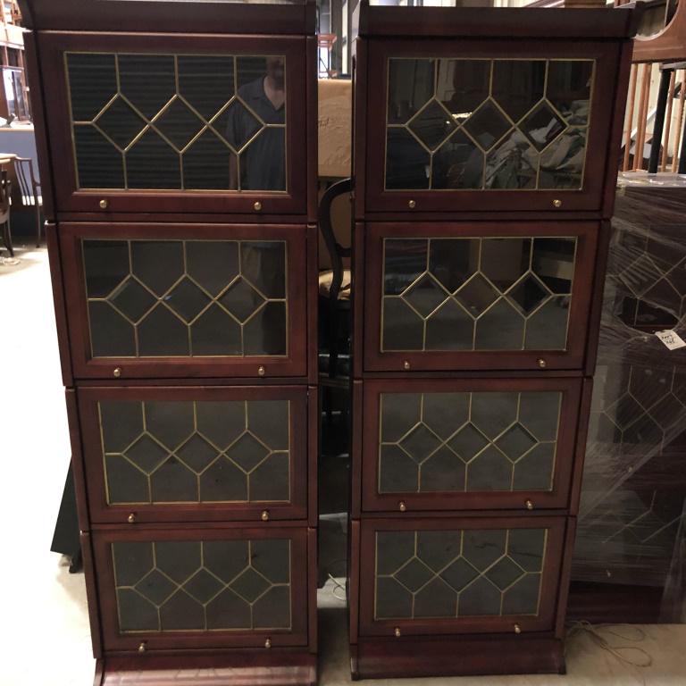 Pair of narrow legal bookcases (1 of 4)