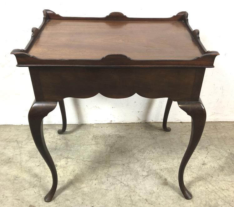 Queen Anne style mahogany silver table (1 of 5)