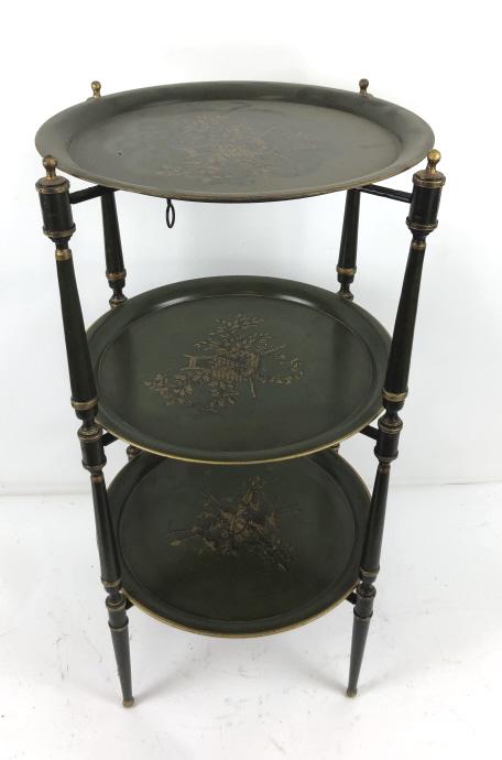 Italian three tier metal folding stand (1 of 5)