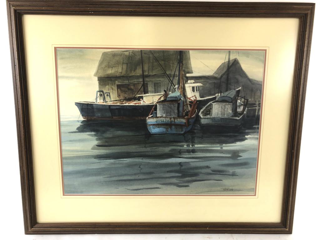 Anthony Ventura: Tud up Watercolor 20 3/4"h x 28"w Condition, good