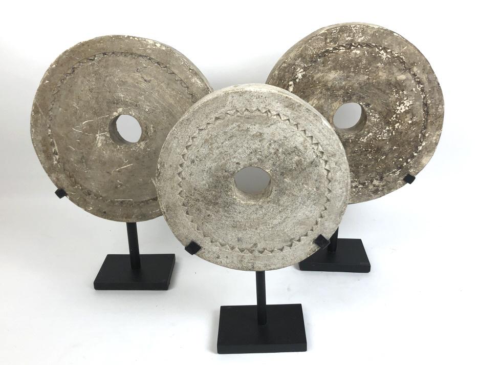 Group of 3 mounted mill wheels (1 of 5)