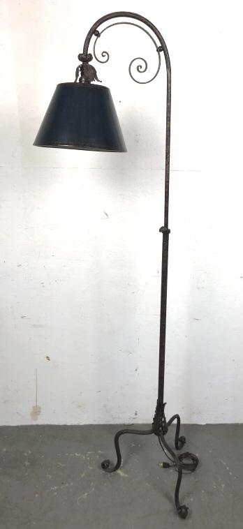 Painted wrought iron adjustable floor lamp (1 of 3)