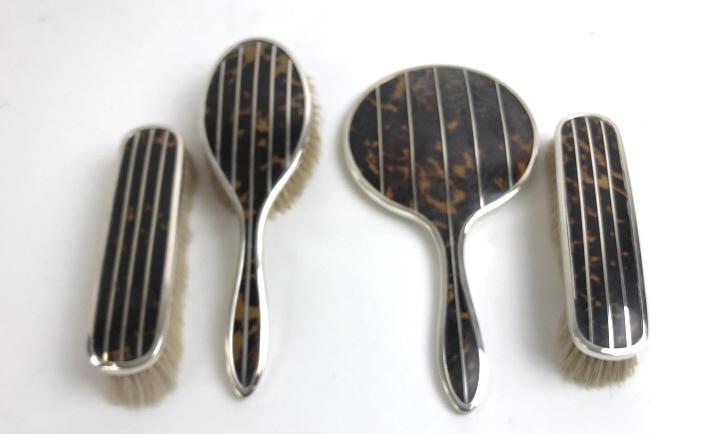 English silver 4 piece vanity set (1 of 6)