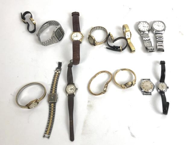 Group of 15 watches: Including Raymond Weil, Seiko, Guen, etc Condition, as is, as found