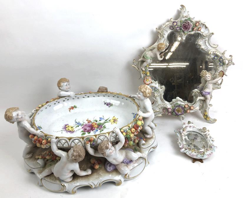 Dresden style porcelain center piece (1 of 15)