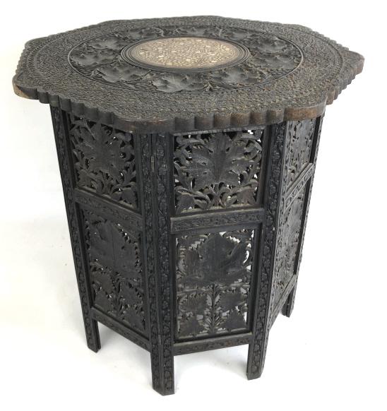 Moroccan style folding side table (1 of 3)