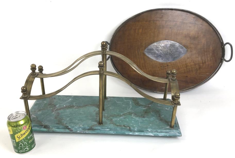 Brass and painted wood rack (1 of 4)