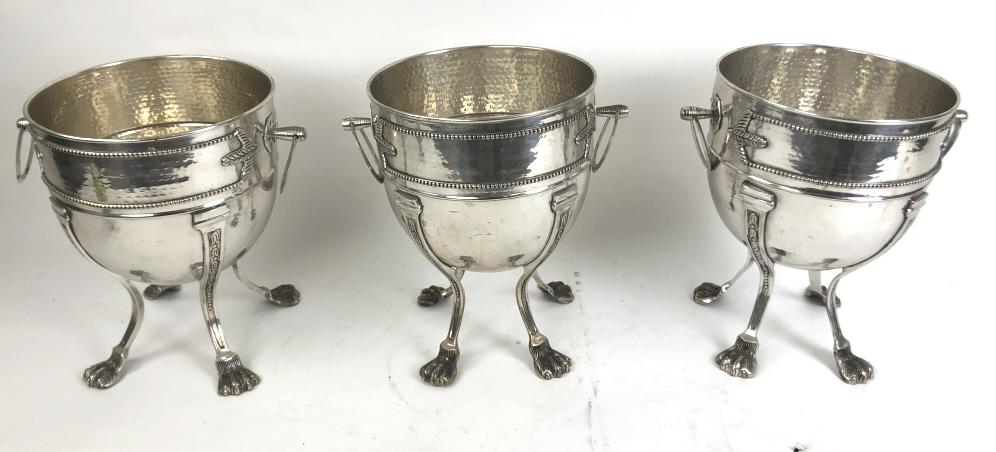 Group of 3 silver plated Champaign buckets (1 of 4)