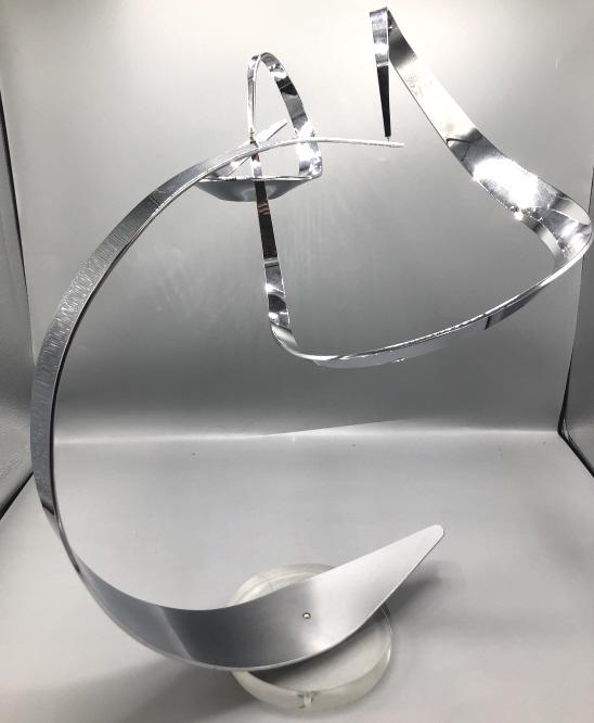 Mid Century style chrome mobile: 21 1/2"h x 17"dia Condition, some scratches