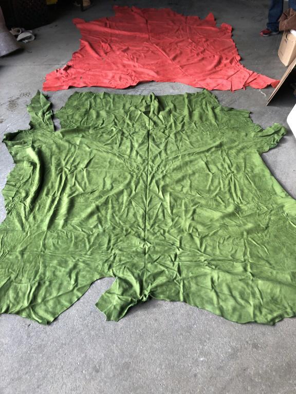Two leather cow hides (1 of 7)